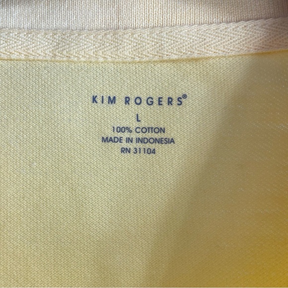 Kim Rogers Yellow Large Cotton Shirt - Picture 3 of 4